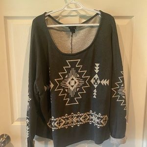 Aztec print sweater